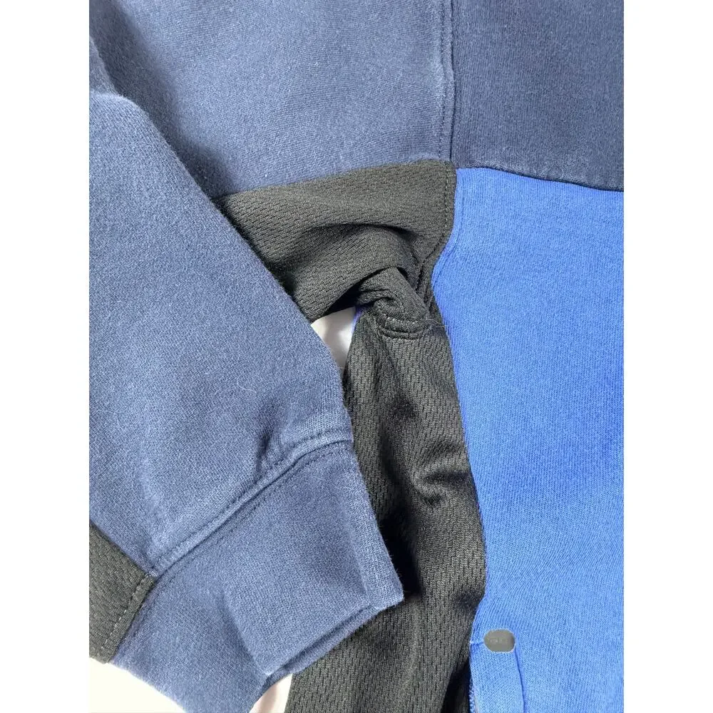 Gap Kids Colorblock Pullover Hoodie Blue Black Performance Size 8-9 year